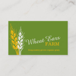 Weizenohrkornbauernhofgrün-Gelb-Visitenkarten Visitenkarte