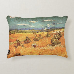 Weizenschober mit Schnitter von Vincent van Gogh Dekokissen