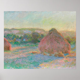 Weizenstapel, Ende des Sommers (1890-1891) Poster