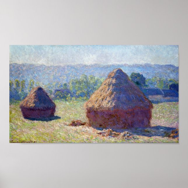 Weizenstapel (Ende Sommer), Monet Poster (Vorne)
