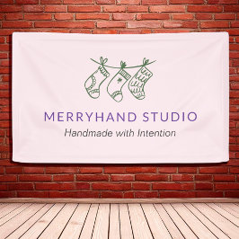 Weizenwald Grüner Strumpf Garland Weihnachten Banner