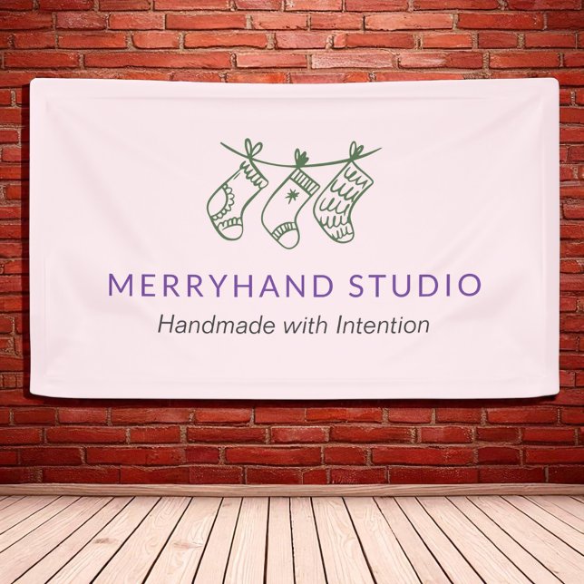 Weizenwald Grüner Strumpf Garland Weihnachten Banner (Von Creator hochgeladen)