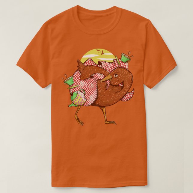 Weka bei einem Picknick T-Shirt (Design vorne)
