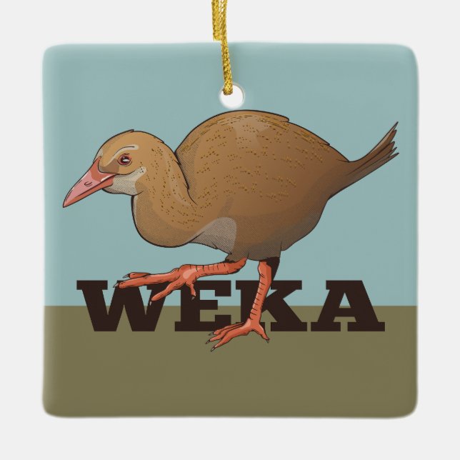 Weka New Zealand Bird Keramikornament (Vorderseite)