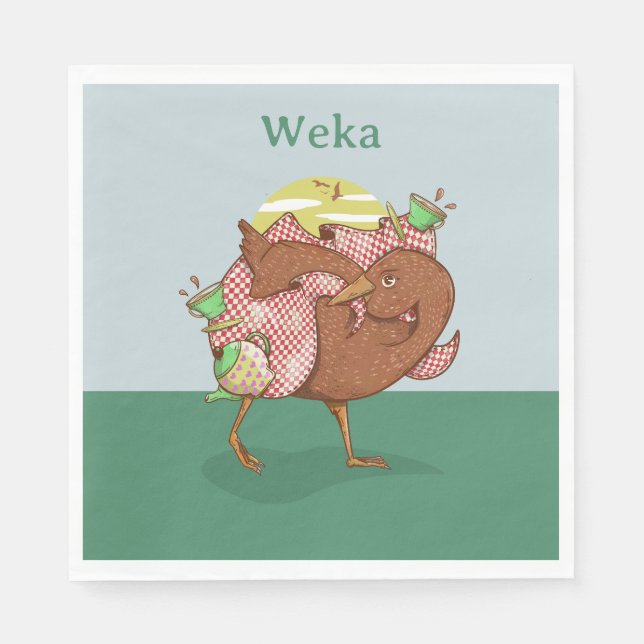 Weka New Zealand Bird Serviette (Vorderseite)