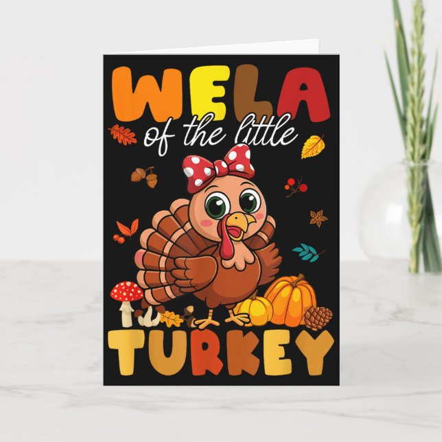 Wela Of The Little Turkey Thanksgiving Baby Shower Karte (Vorderseite)