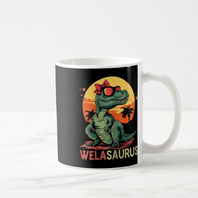 Welasaurus Dino Dinosaur Wela-saurus T-rex Mutter' Kaffeetasse (Rechts)