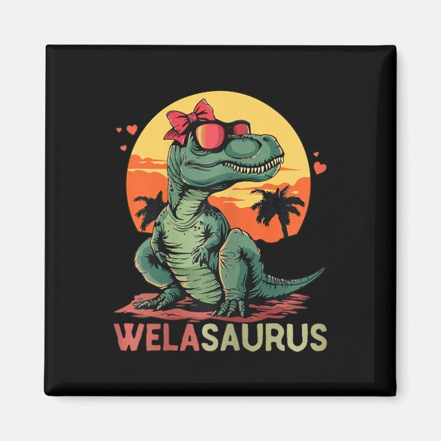 Welasaurus Dino Dinosaur Wela-saurus T-rex Mutter' Magnet (Vorne)