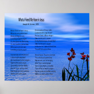 "Welch einen Freund haben wir in Jesus" Liedtext Poster