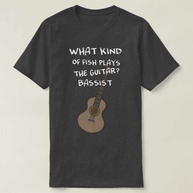 Welche Art von Fisch spielt Gitarre Bassist Premiu T-Shirt (Design vorne)