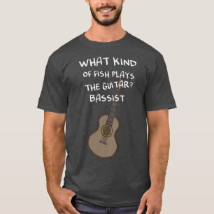 Welche Art von Fisch spielt Gitarre Bassist Premiu T-Shirt