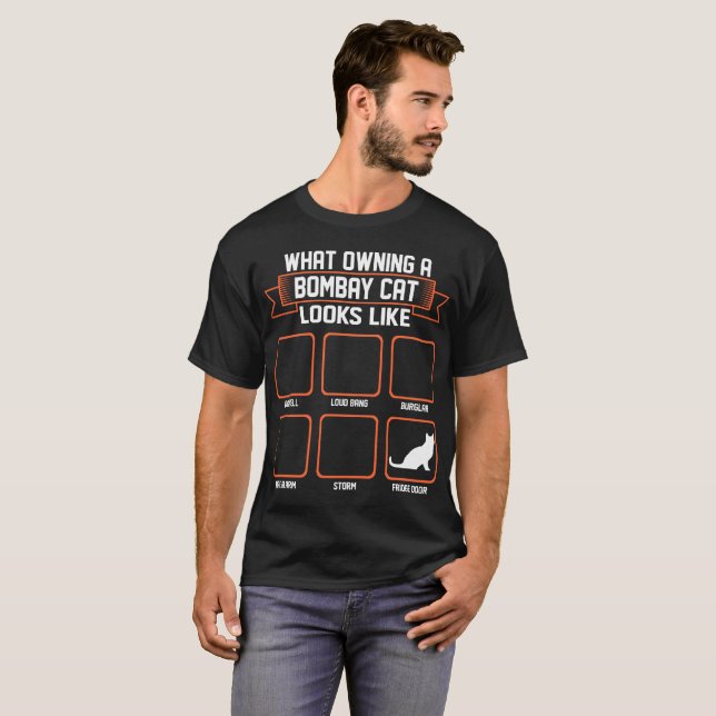 Welche besitzende Bombay-Katze wie lustiges T-Shirt (Vorne ganz)