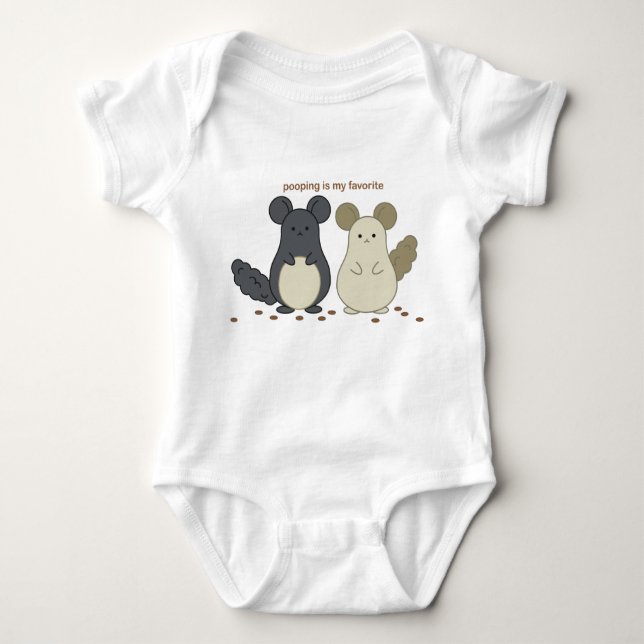 Welche Chinchillas Bestes tun: Bodysuit Baby Strampler (Vorderseite)