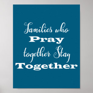 Welche christlichen Familien gemeinsam beten, blei Poster