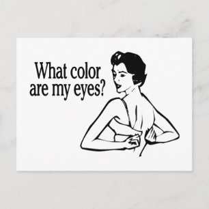 Welche Farbe haben meine Augen Retro? Postkarte