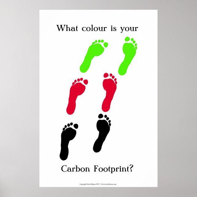 Welche Farbe hat dein CO2-Fußabdruck? Poster (Vorne)