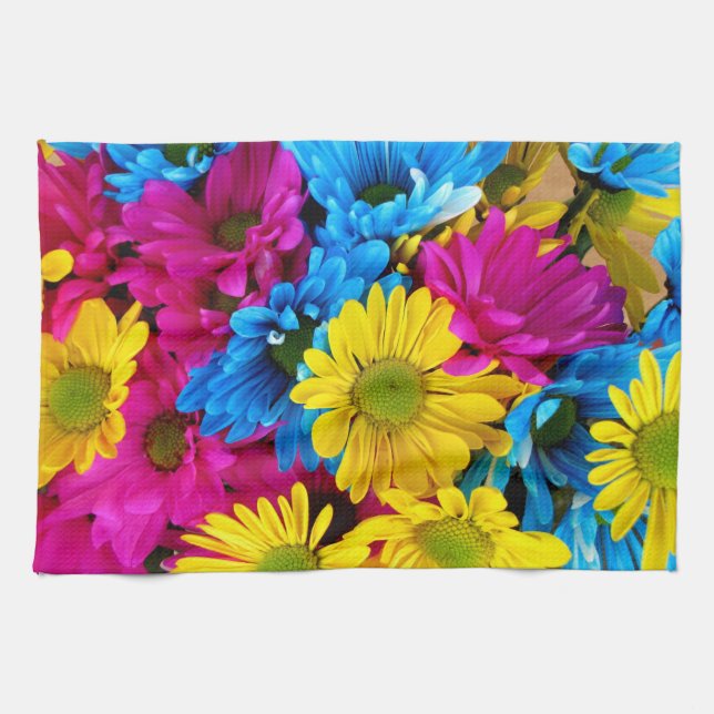 Welche Farbe ist IHR Gänseblümchen? Geschirrtuch (Horizontal)