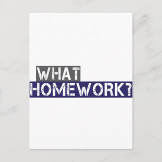 Welche Hausaufgaben? Postkarte