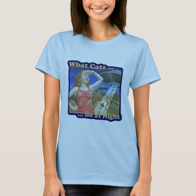 Welche Katzen nachts tun T-Shirt (Vorderseite)