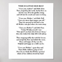 WELCHE LIEBEN IHNEN AM BESTEN MUTTER-Gedicht