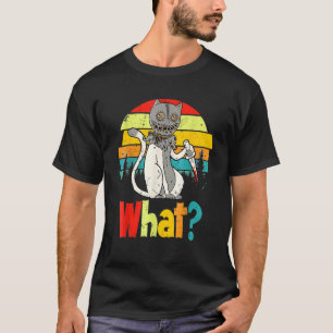 Welche mörderische Katze hält ein Messer Hallowee T-Shirt