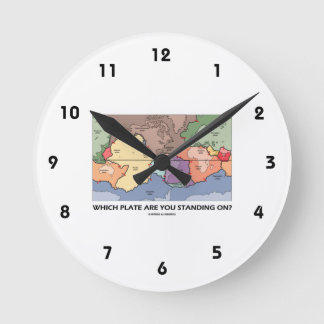Welche Platte sind Sie stehend eingeschaltet? Runde Wanduhr