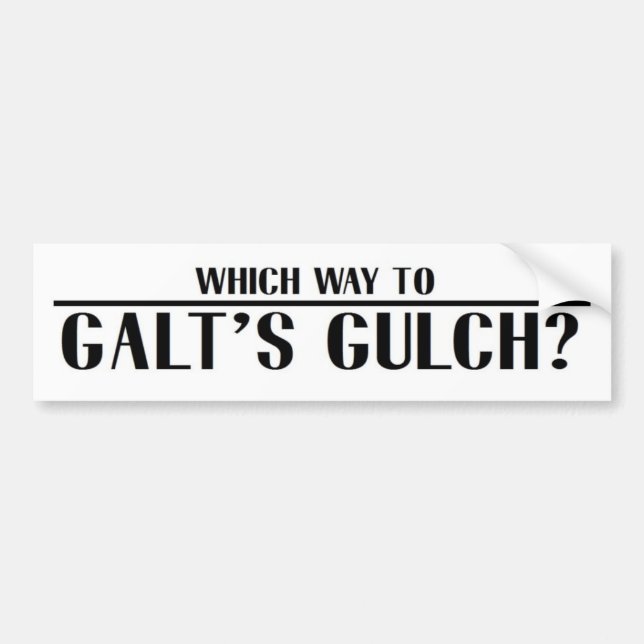 Welche Weise zu Galts Gulch? Autoaufkleber (Vorne)