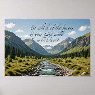 Welche Wohltaten werdet ihr leugnen? Landschafts Poster