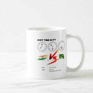 Welche Zeit ist Indien gegen Pakistan Cricket T20  Kaffeetasse