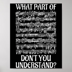 Welchen Teil der Musik verstehen Sie nicht Musik Poster