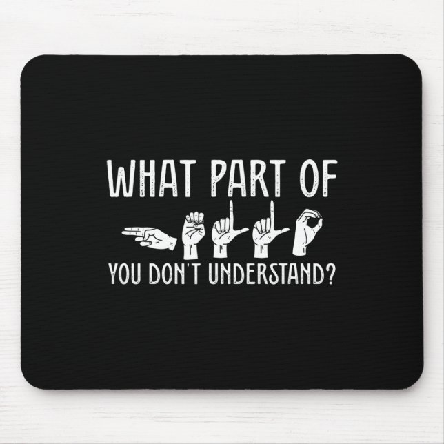 Welchen Teil von dir versteht den Designlehrer O n Mousepad (Vorne)
