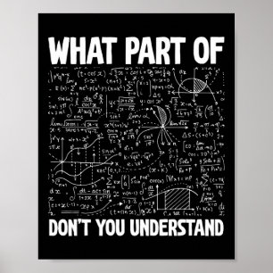 Welchen Teil von Don't You Understand Funny Math M Poster