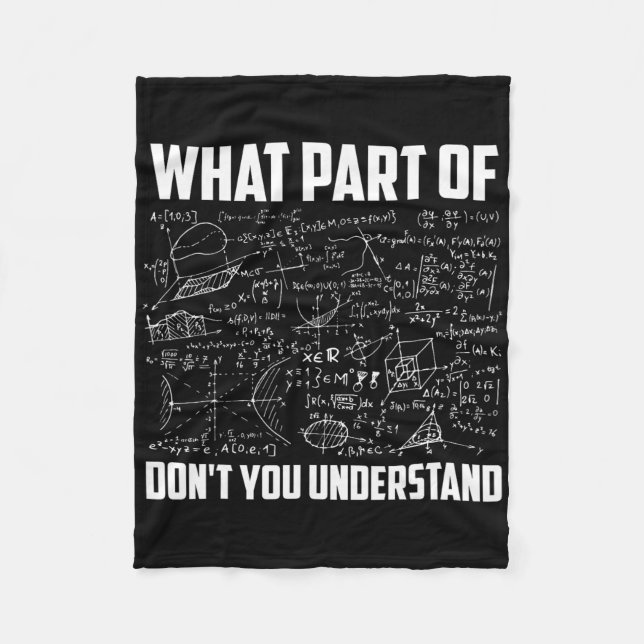 Welchen Teil von Don't You Understand Funny Math T Fleecedecke (Vorderseite)