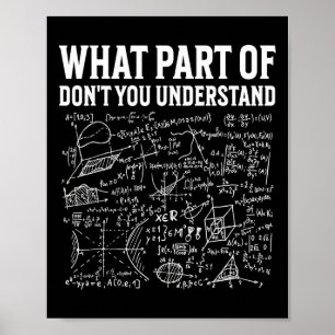 Welchen Teil von Don't You Understand Funny Math T Poster