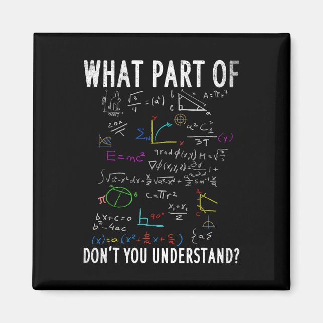 Welchen Teil von Don't You Understand für Mathemat Magnet (Vorne)