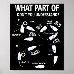 Welchen Teil von Don't You Understand Sailing Sail Poster