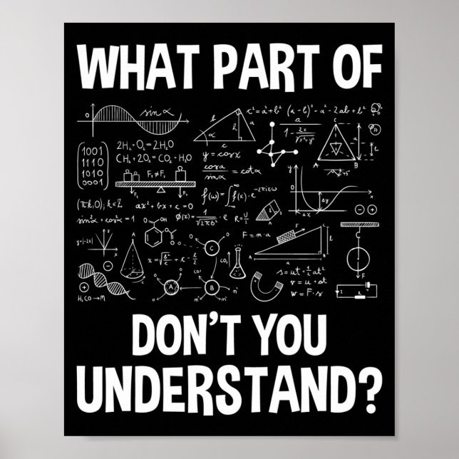 Welchen Teil von Don't You Understand - Wissenscha Poster (Vorne)