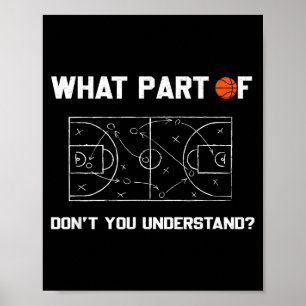 Welchen Teil von Verstehst du nicht Lustige Basket Poster