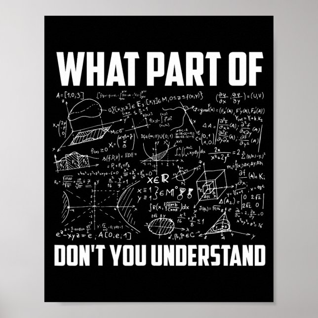 Welchen Teil von Verstehst du nicht _ Lustiger Mat Poster (Vorne)