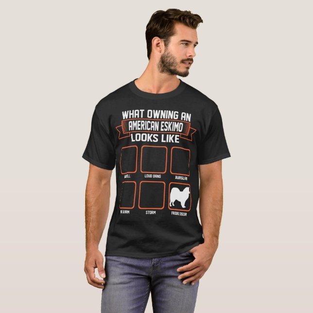 Welcher besitzende amerikanische Eskimohund wie T-Shirt (Vorne ganz)