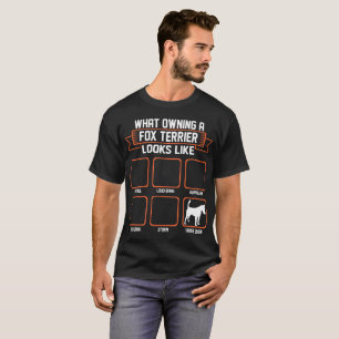Welcher besitzende Foxterrier-Hund wie lustiges T-Shirt