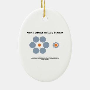 Welcher orange Kreis ist größer? (Optische Keramikornament