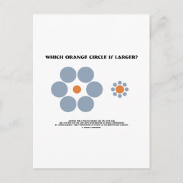 Welcher orangefarbene Kreis ist größer? (optische Postkarte