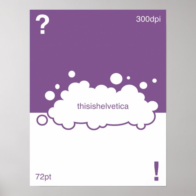Welcher Schriftart? 72 Punkt Helvetica Poster (Vorne)