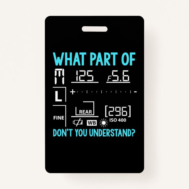 Welcher Teil des Fotografen Ausweis (Vorderseite)