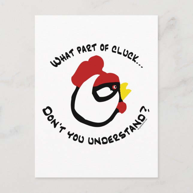 Welcher Teil von Cluck... Postkarte (Vorderseite)