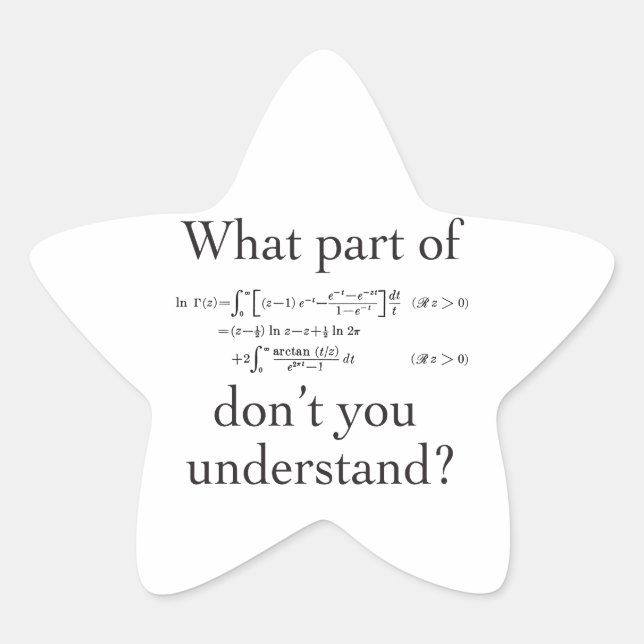 Welcher Teil von..? Stern-Aufkleber (Vorderseite)