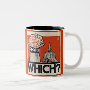 Welches? Freiheit Bond-WW1 Vintag Zweifarbige Tasse