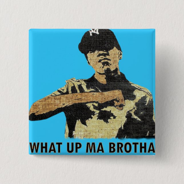 Welches hohe MA Brotha - Graffiti-Kunst-angesagtes Button (Vorderseite)