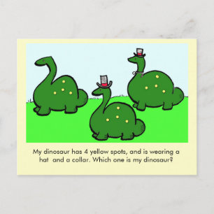 Welches ist mein Dinosaurier? Postkarte